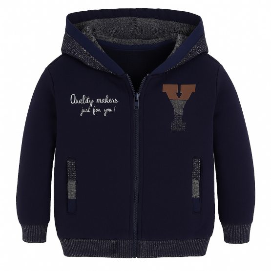 Mayoral Giacchino Bambino con Cappuccio Blu – Felpa Zip Cotone