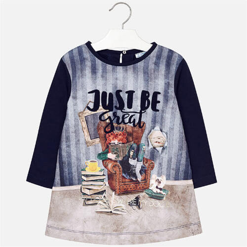 Vestito manica lunga bambina 3 a 9 Anni Art 4972