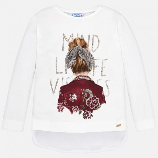 Maglietta combinata chiffon bambina Art 4010