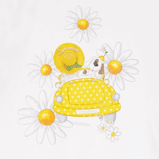 Vestito spalla con fiocco bambina