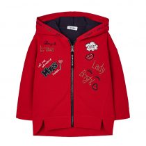 Mayoral Felpa Bambina 3-9 Anni Art. 4425 – Hoodie rosso con zip e cappuccio